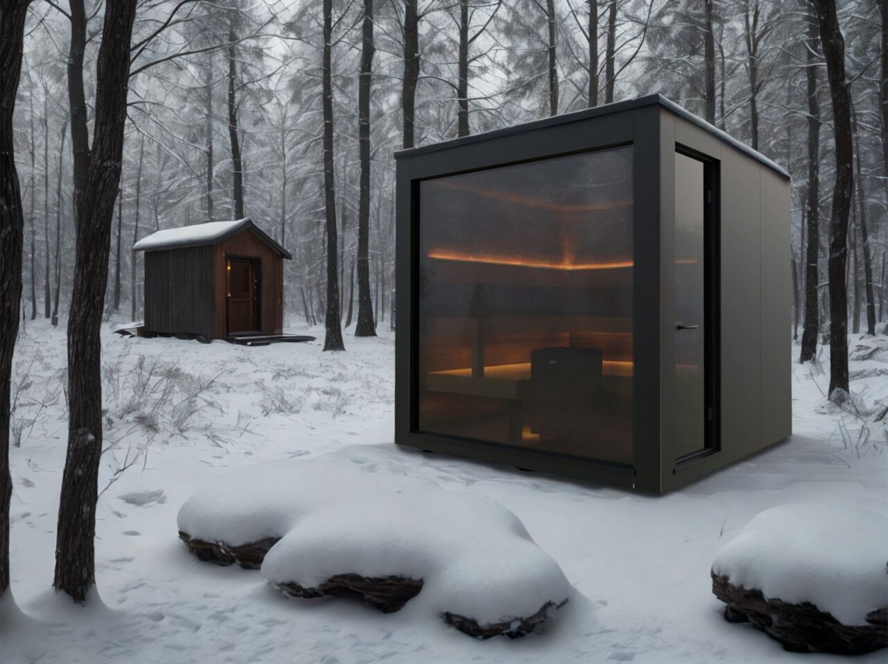 Gold Sauna mit HPL Beispielbild