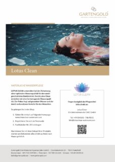 Lotus Clean - Kristallklares Wasser im Whirlpool und SwimSpa