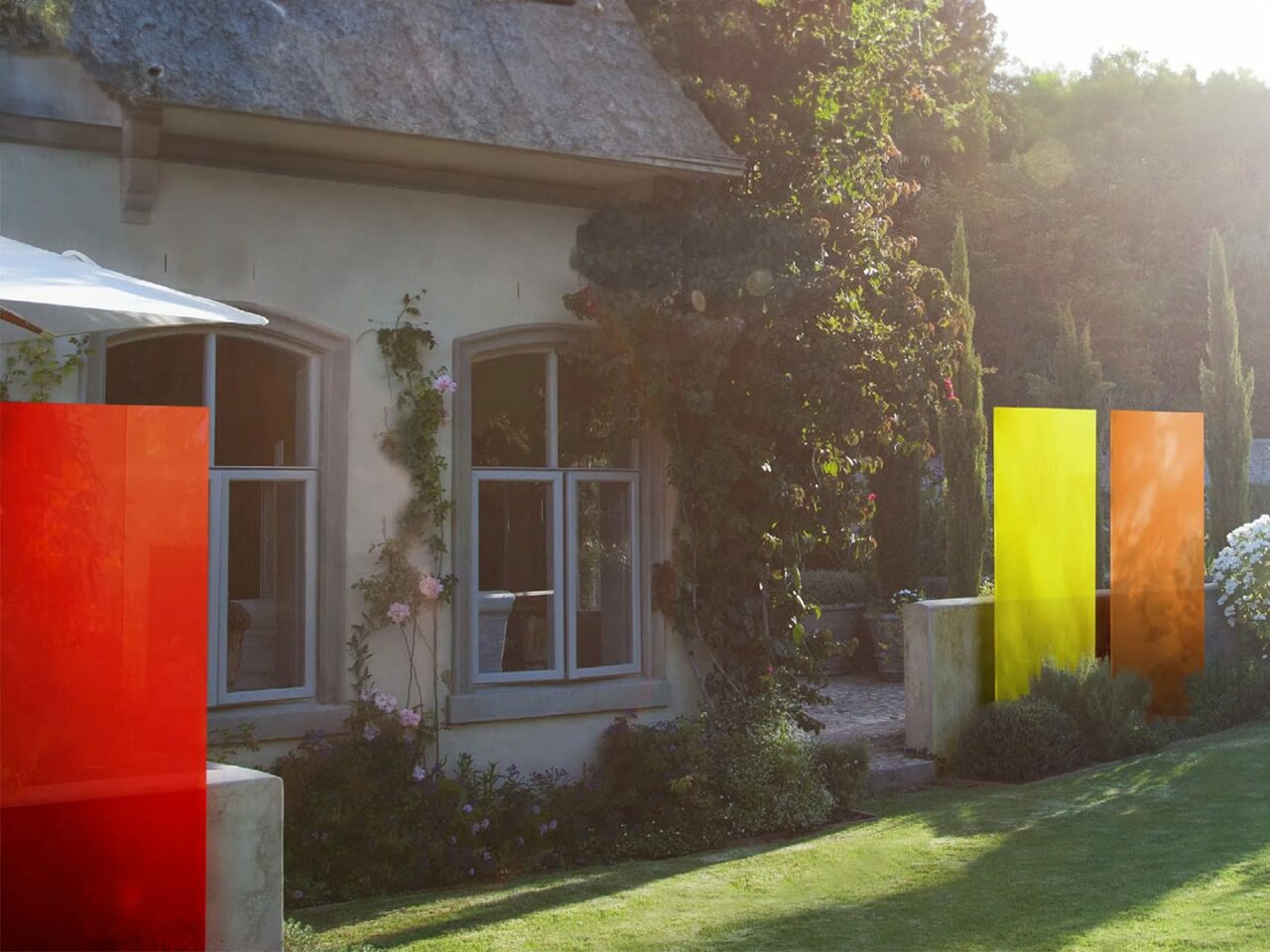 Knumox Design Glas Sichtschutz Summertime