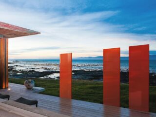 Knumox Design Glas Sichtschutz Sunrise